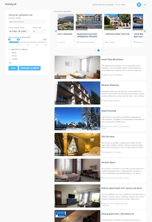 Náhľad projektu Webová aplikácia + API integrácie + redizajn